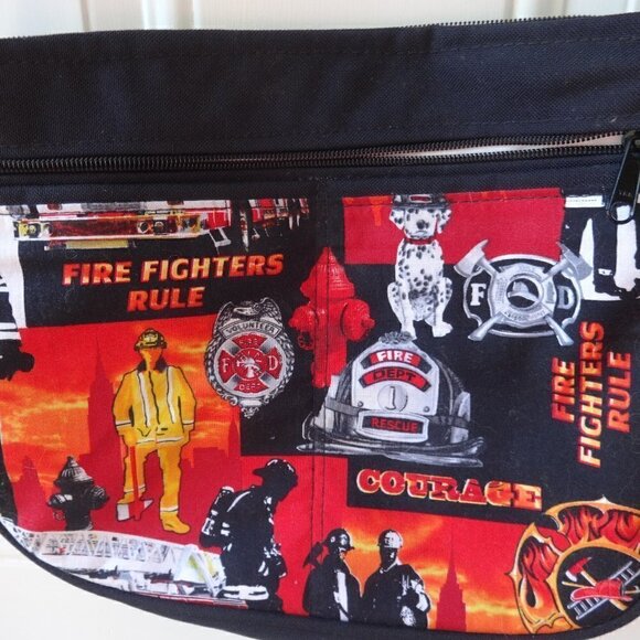 Firefights Rule bag made in USA 10x13 shoulder /cross body canvas exterior black - Picture 2 of 7